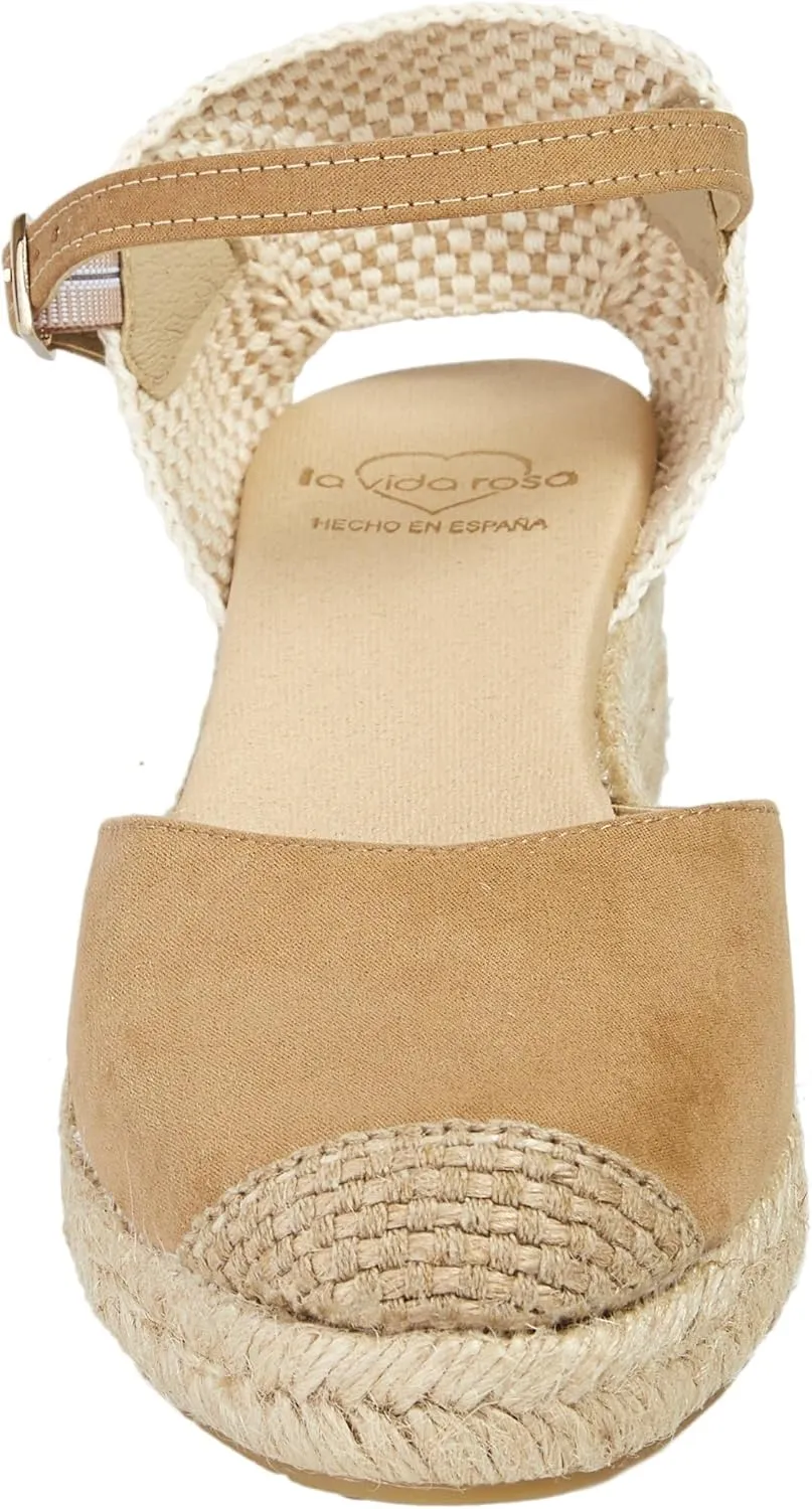 Canvas Wedge Women's Sandals with 2 Inch Heel and Breathable Cotton Canvas Upper and 100% Natural Jute Midsole for All Casual Occasions