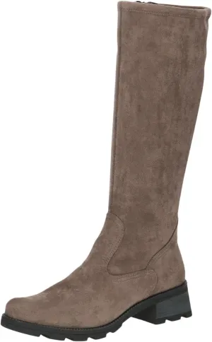 CAPRICE Women's Vegan Knee High Heel Boots, Cafe Stretch, 8.5 Women