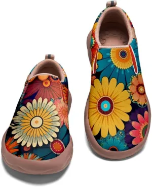 Casual Shoes for Women Art Painted Sneakers Slip On Round Toe Lightweight Comfort Loafers