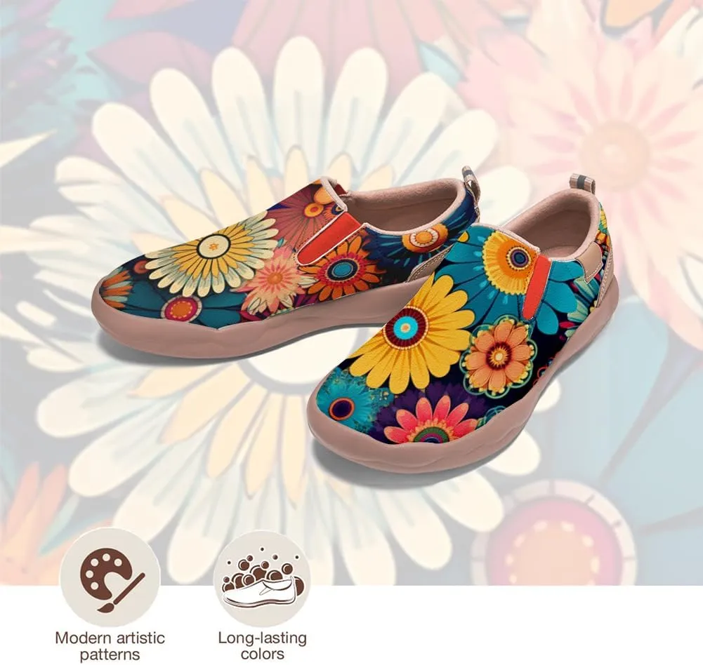 Casual Shoes for Women Art Painted Sneakers Slip On Round Toe Lightweight Comfort Loafers