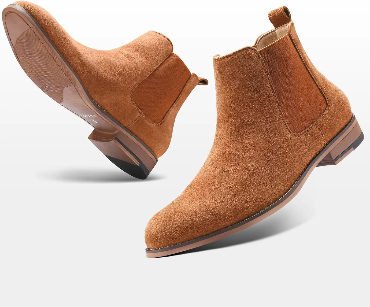 CGRRBW Men's Chelsea Boots Suede Leather Casual Boots for Men