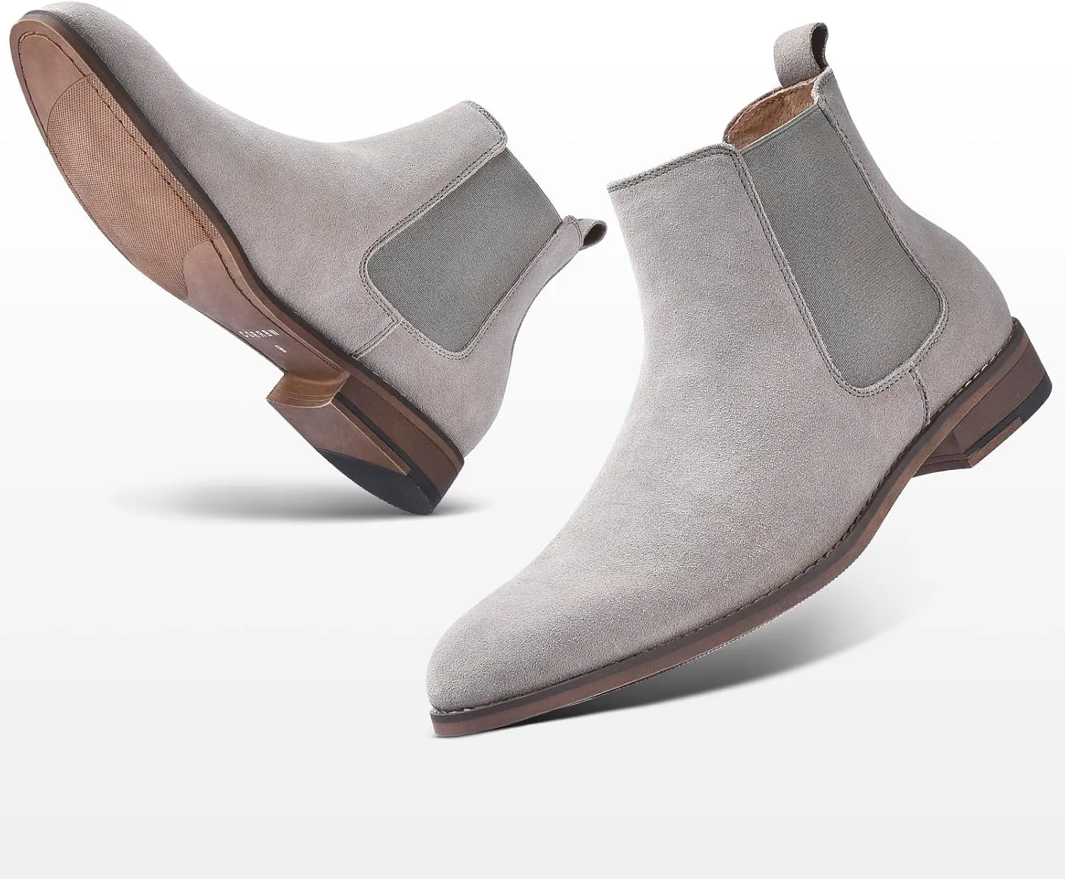 CGRRBW Men's Chelsea Boots Suede Leather Casual Boots for Men