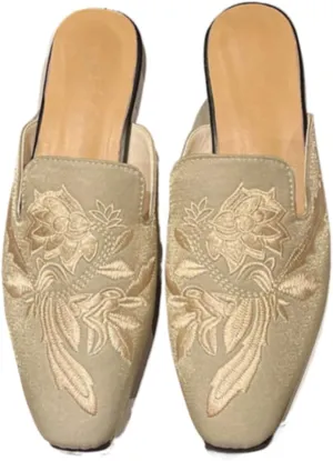 Chinese Slippers for Women Embroidered Mules Slip on - Trendy Retro Soft Cute Casual Comfortable Walking Beach Travel Lightweight Running Standing All Day Business Office Driving Birthday Gifts