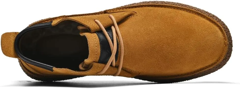 CHUUMEE Men's Casual Leather Fashion Sneakers Ankle Chukka Boots Slip On Lightweight Loafers Walking Driving Shoes