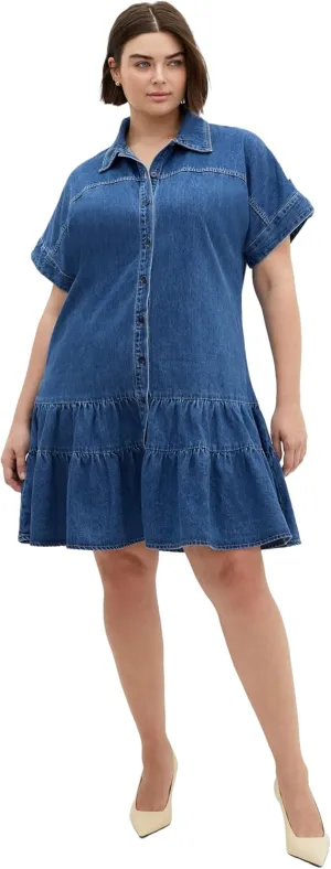 City Chic Women's Plus Size Dress - Denim Layla