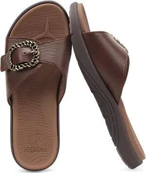 COFACE Womens Dressy Orthotic Slides Lightweight Yoga Mat Thick Cushion Recovery Walking Sandals Adjustable Slip On Slippers with Comfortable Plantar Fasciitis Arch Support