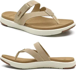COFACE Womens Fashion Orthotic Flip Flops Ladies Slip On Lightweight Athletic Yoga Mat Cushion Thong Sandals With Comfortable Plantar Fasciitis Arch Support