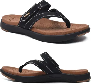 COFACE Womens Fashion Orthotic Flip Flops Ladies Slip On Lightweight Athletic Yoga Mat Cushion Thong Sandals With Comfortable Plantar Fasciitis Arch Support