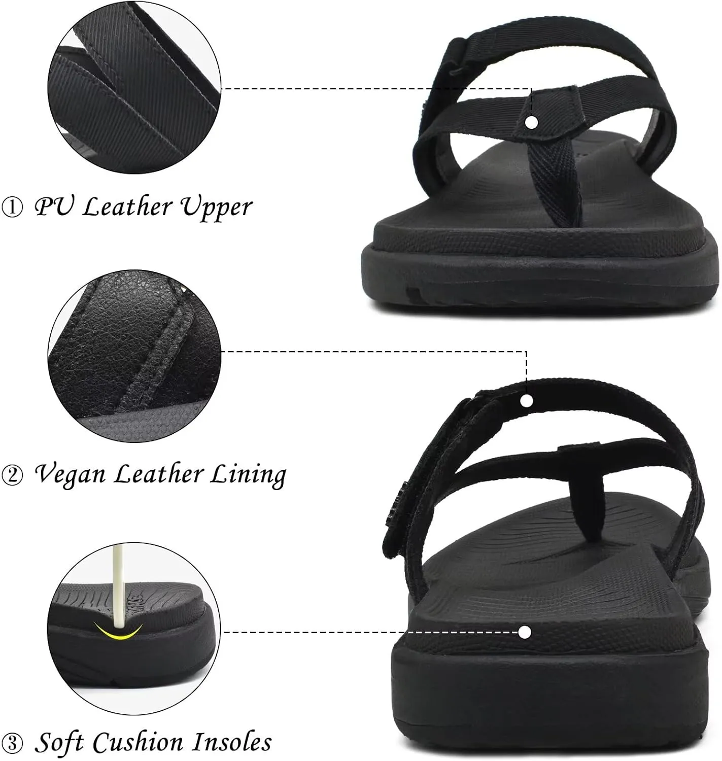 COFACE Womens Fashion Orthotic Flip Flops Ladies Slip On Lightweight Athletic Yoga Mat Cushion Thong Sandals With Comfortable Plantar Fasciitis Arch Support