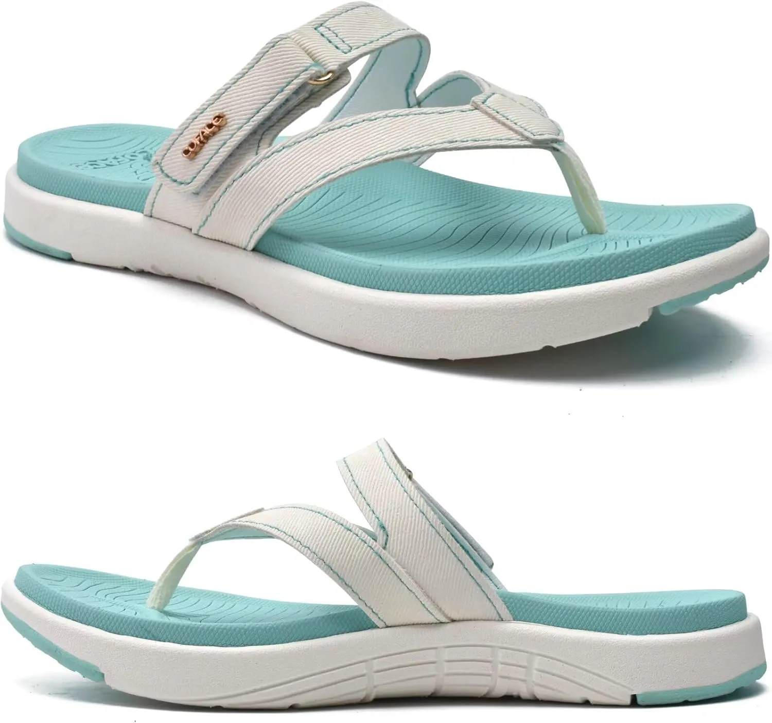 COFACE Womens Fashion Orthotic Flip Flops Ladies Slip On Lightweight Athletic Yoga Mat Cushion Thong Sandals With Comfortable Plantar Fasciitis Arch Support