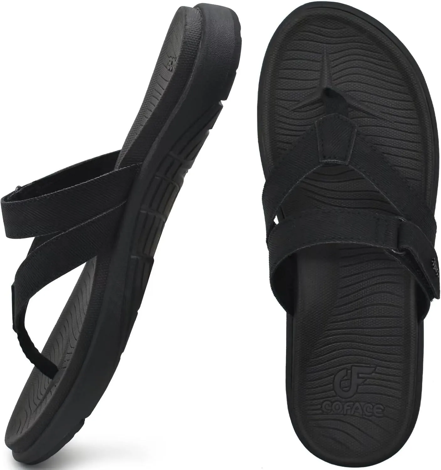 COFACE Womens Fashion Orthotic Flip Flops Ladies Slip On Lightweight Athletic Yoga Mat Cushion Thong Sandals With Comfortable Plantar Fasciitis Arch Support