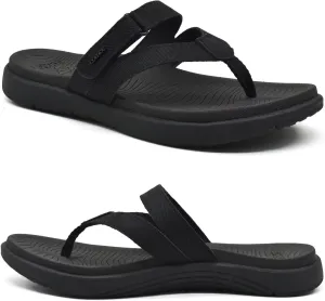 COFACE Womens Fashion Orthotic Flip Flops Ladies Slip On Lightweight Athletic Yoga Mat Cushion Thong Sandals With Comfortable Plantar Fasciitis Arch Support