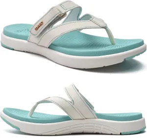COFACE Womens Fashion Orthotic Flip Flops Ladies Slip On Lightweight Athletic Yoga Mat Cushion Thong Sandals With Comfortable Plantar Fasciitis Arch Support
