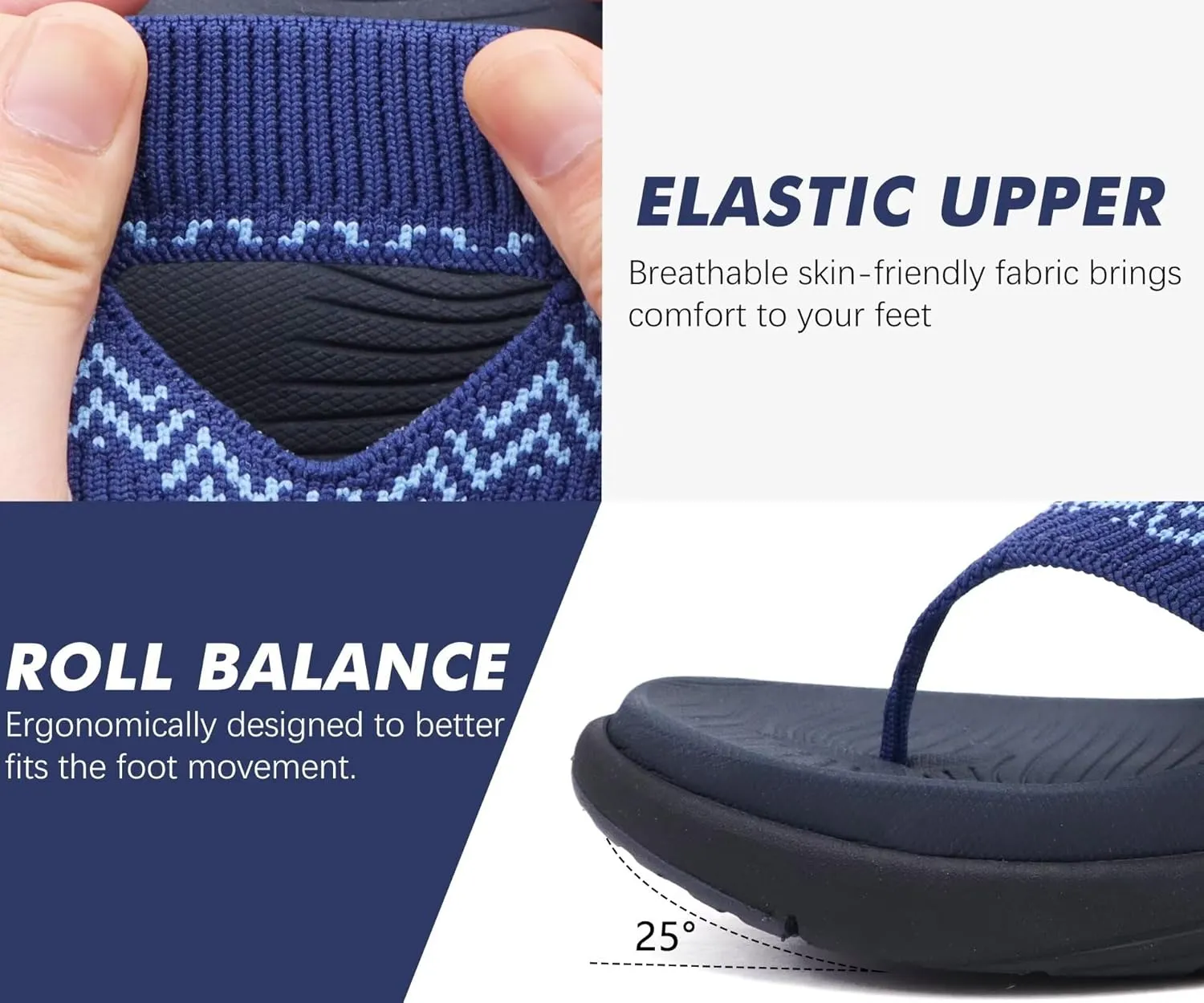 COFACE Womens Fashion Orthotic Flip Flops Recovery Walking Lightweight Athletic Thick Yoga Mat Cushion Thong Sandals With Comfortable Plantar Fasciitis Arch Support