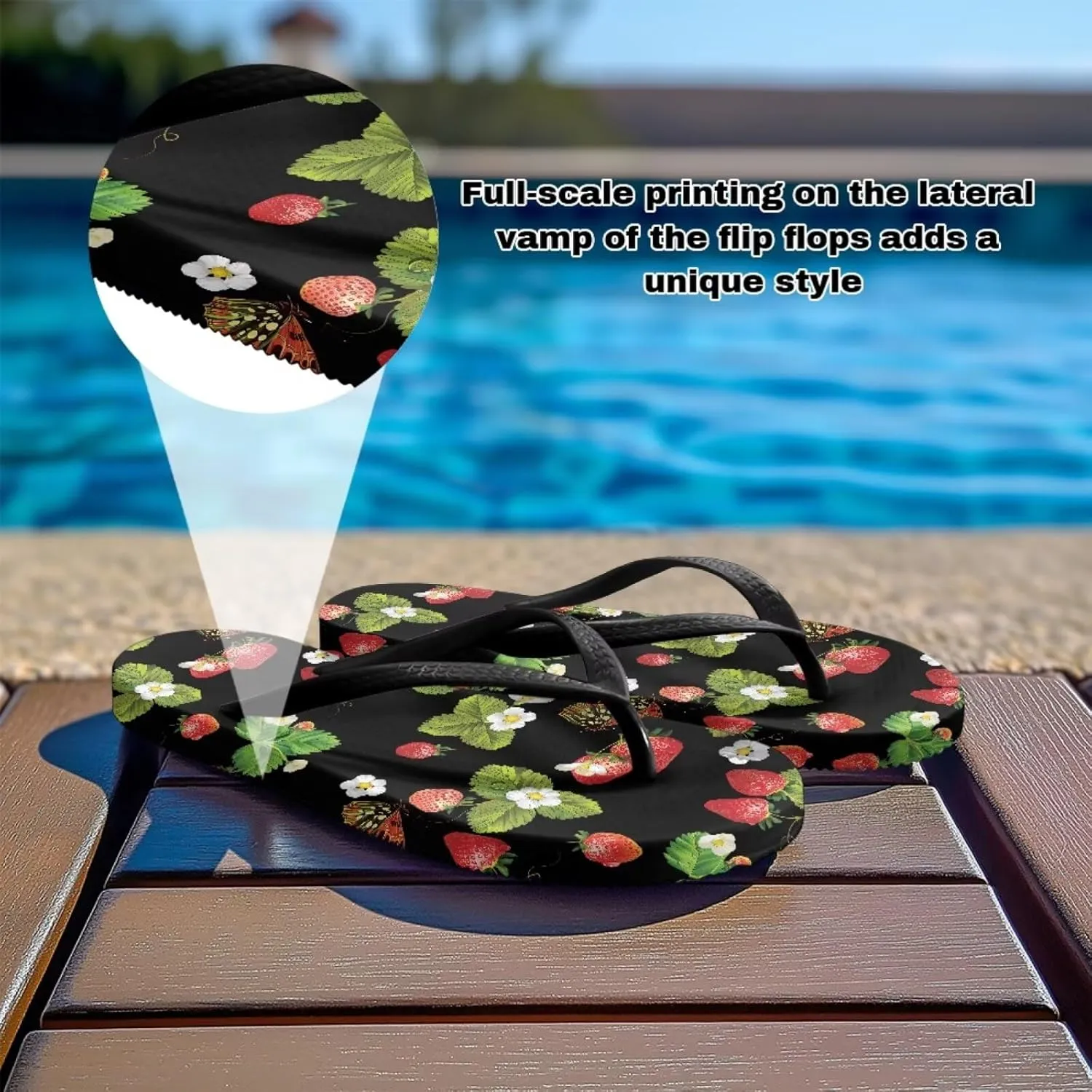 Coloranimal Flip Flops for Women Sandals Women Comfortable Womens Flip Flops House Slippers Beach Sandals Water Resistant Shower Shoes