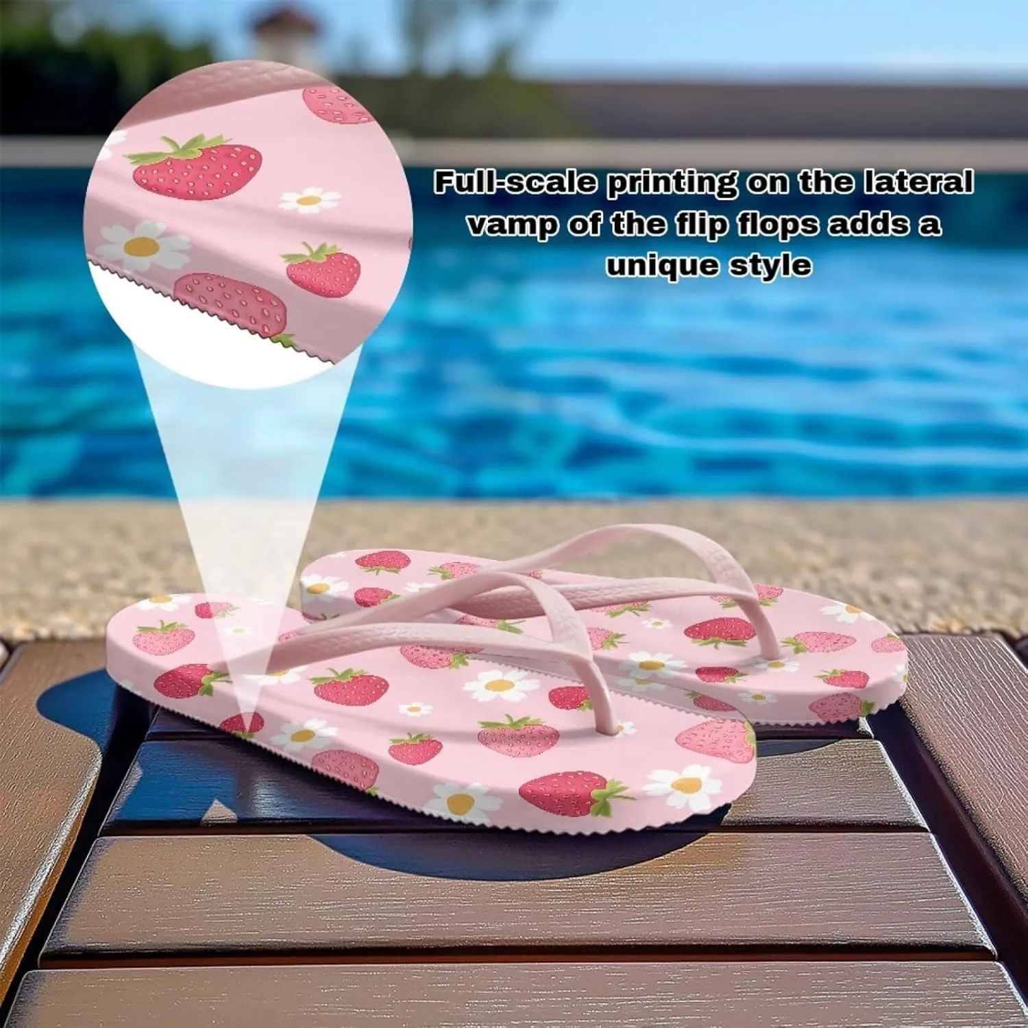 Coloranimal Flip Flops for Women Sandals Women Comfortable Womens Flip Flops House Slippers Beach Sandals Water Resistant Shower Shoes