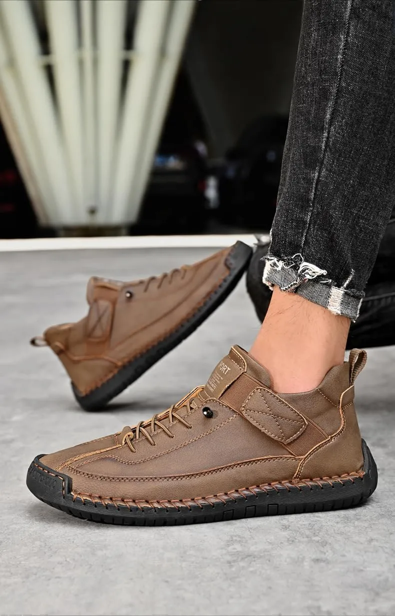 Comfortable and Breathable Men's Lace-up Sneakers for Casual Walking