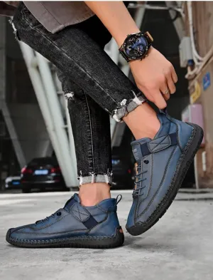 Comfortable and Breathable Men's Lace-up Sneakers for Casual Walking