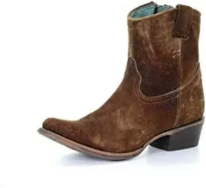CORRAL Women's Western Style Round Toe Lamb Leather Ankle Eudora Boots