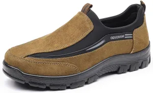 COSIDRAM Mens Casual Shoes Slip on Loafers Comfortable Non Slip Suede Driving Walking Shoes for Men