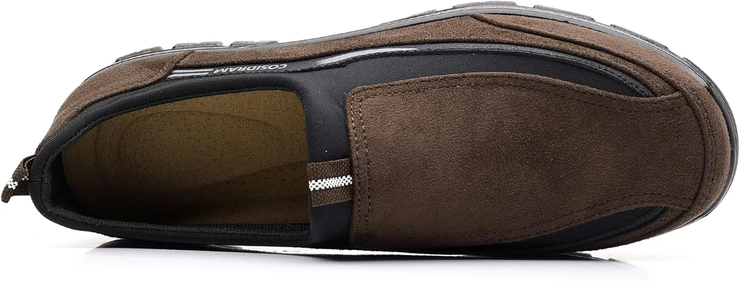 COSIDRAM Mens Casual Shoes Slip on Loafers Comfortable Non Slip Suede Driving Walking Shoes for Men