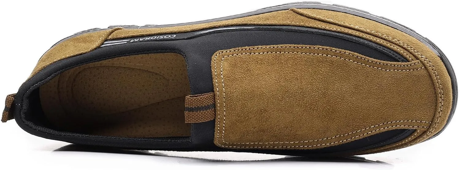 COSIDRAM Mens Casual Shoes Slip on Loafers Comfortable Non Slip Suede Driving Walking Shoes for Men