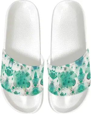 Cozy Slides for Women Soft Customized Size 6-13.5 White