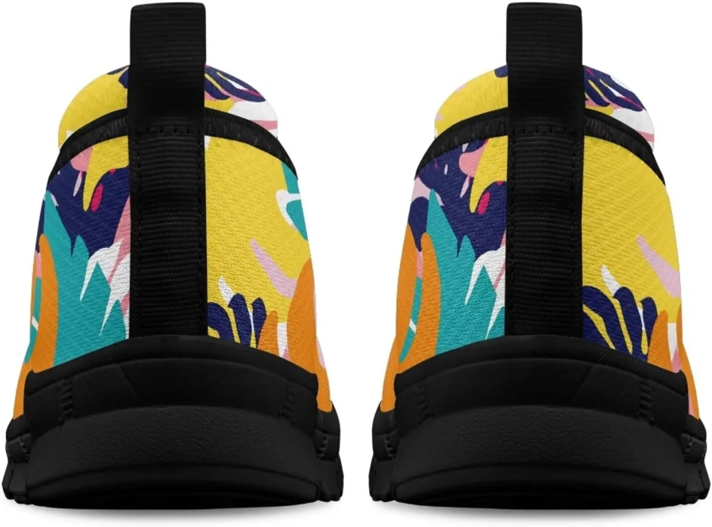 Creative Plants Print Ballet Flats Shoes for Women Slip On Platform Loafers Round Toe Soft Mesh Breathable Casual Sneakers Daily Wear