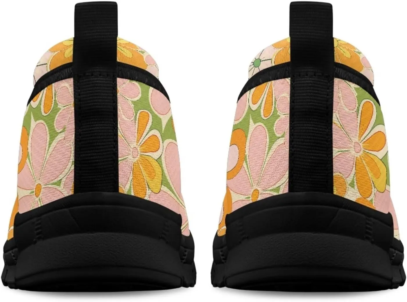 Creative Plants Print Ballet Flats Shoes for Women Slip On Platform Loafers Round Toe Soft Mesh Breathable Casual Sneakers Daily Wear