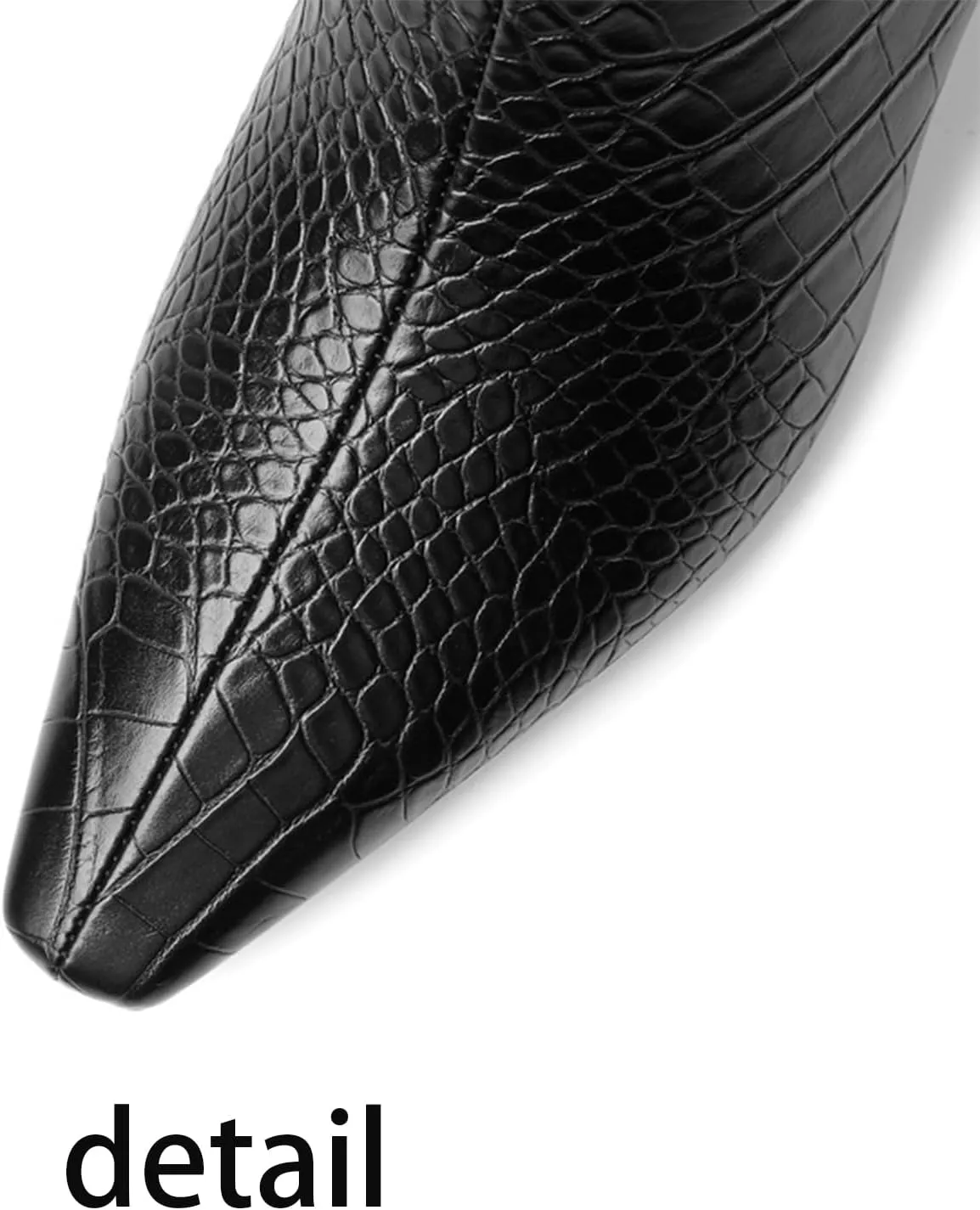 Crocodile Patterned High-Heeled Short Boots,Comfortable High Heels,High-Heeled Pointed Boots,Suitable For All Seasons