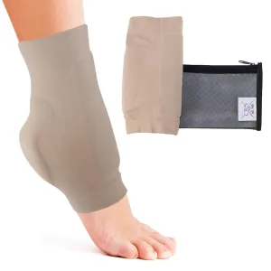 CRS Cross Boot Bumper Gel Sleeve. One Pair of Premium Padded Skate Socks to Cushion and Protect Achilles and Lace Bite. Two Gel Pads on each sleeve for Ice Skating and Hockey. (One Size Fits Most)