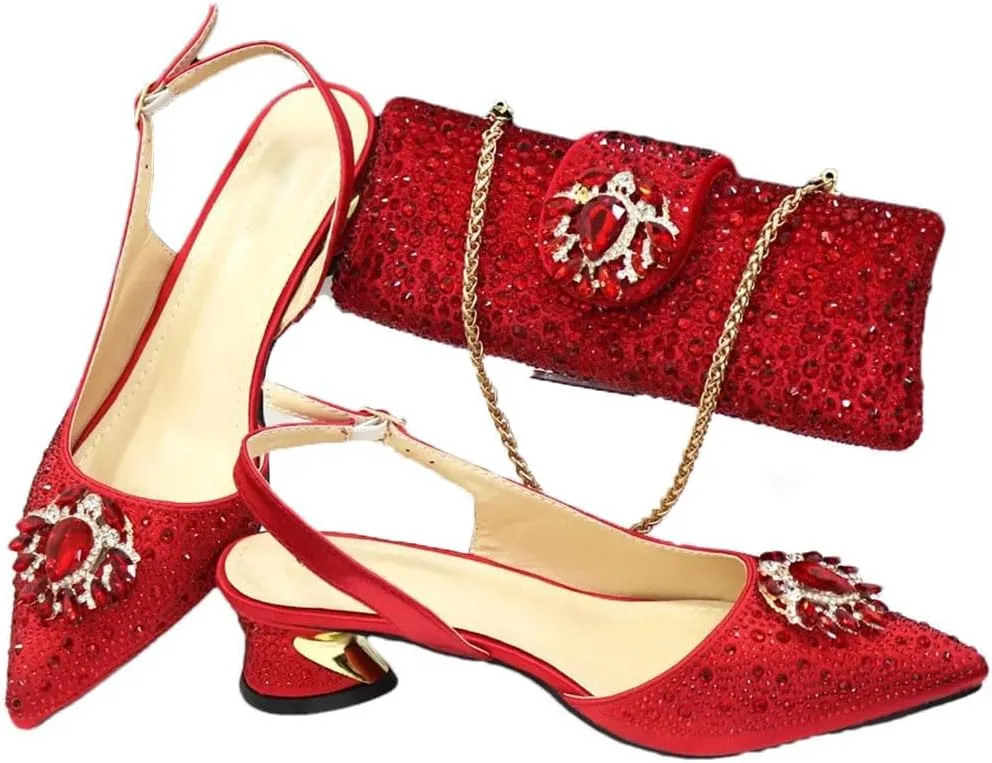 Crystal Embellished High Heel Sandals Clutch Garden Party Evening