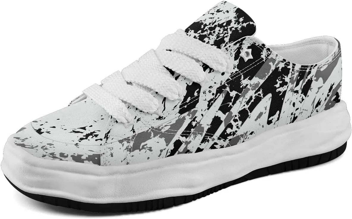 Custom Platform Sneakers for Men, Women's Personalized Chunky Canvas Shoes Thick Sole Trainers Fashion Streetwear