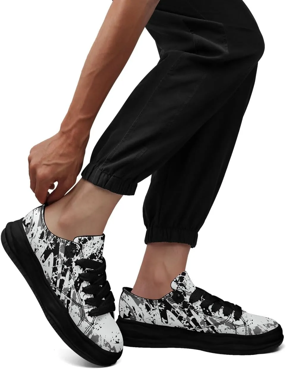 Custom Platform Sneakers for Men, Women's Personalized Chunky Canvas Shoes Thick Sole Trainers Fashion Streetwear