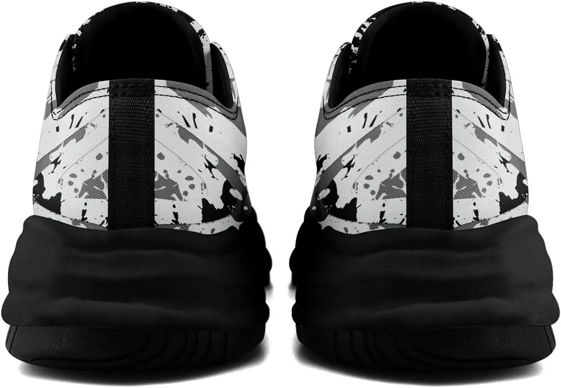 Custom Platform Sneakers for Men, Women's Personalized Chunky Canvas Shoes Thick Sole Trainers Fashion Streetwear