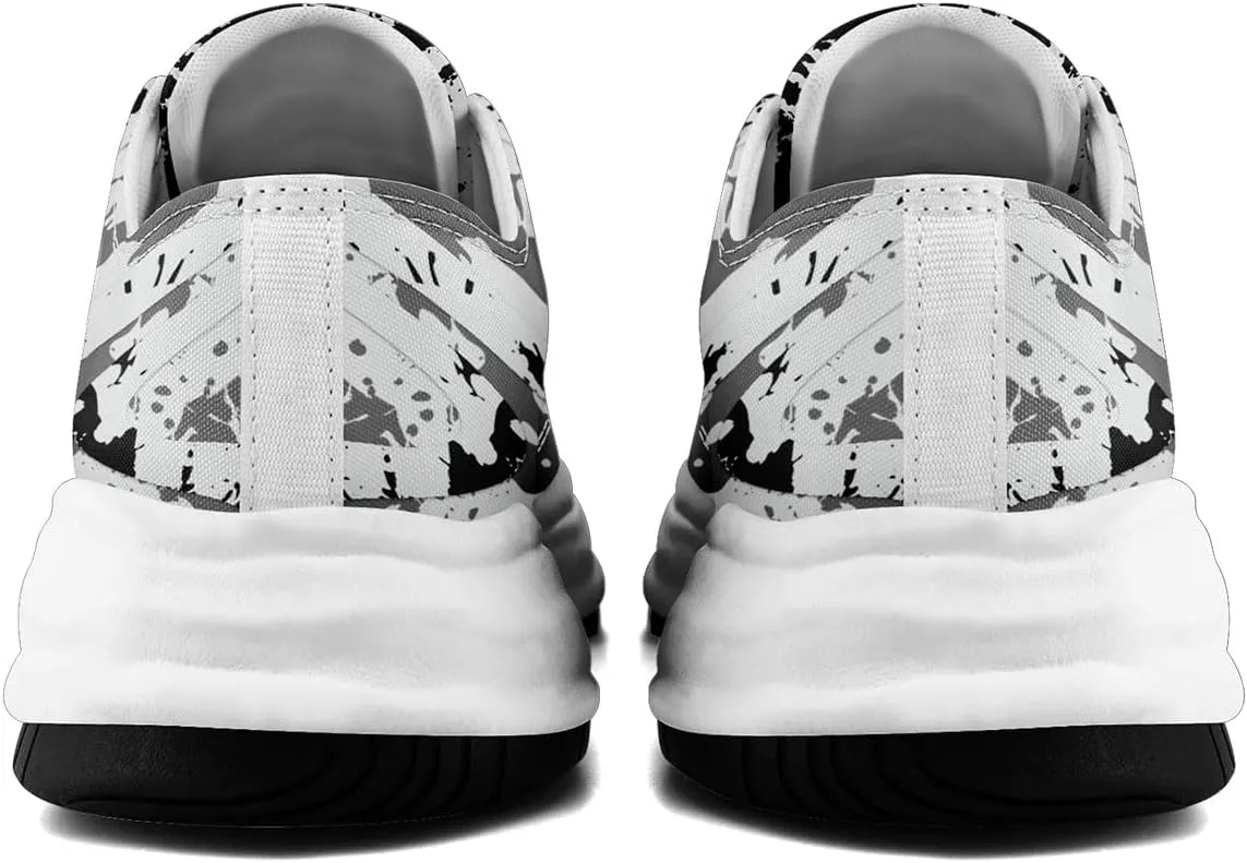 Custom Platform Sneakers for Men, Women's Personalized Chunky Canvas Shoes Thick Sole Trainers Fashion Streetwear