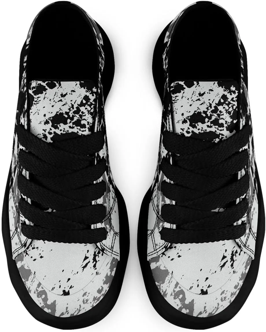 Custom Platform Sneakers for Men, Women's Personalized Chunky Canvas Shoes Thick Sole Trainers Fashion Streetwear