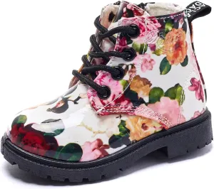 Daclay Kids Boots Children Boys and Girls Candy-Colored Waterproof and Velvet Boots
