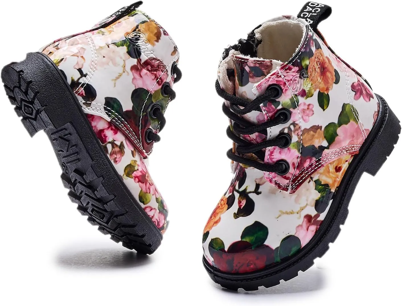 Daclay Kids Boots Children Boys and Girls Candy-Colored Waterproof and Velvet Boots