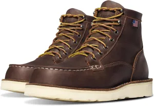 Danner 6” Bull Run Steel Toe Work Boots for Men - Oiled Full-Grain Leather with Non Slip Wedge Outsole and 3-Density Cushion Footbed, EH Resistant