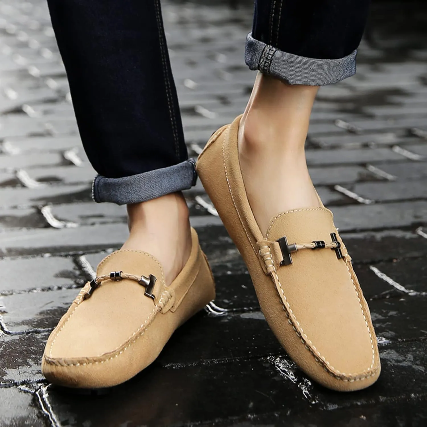 DCZTELG Penny Loafers for Men Casual Slip On Dress Moccasins Comfort Driving Boat Shoes