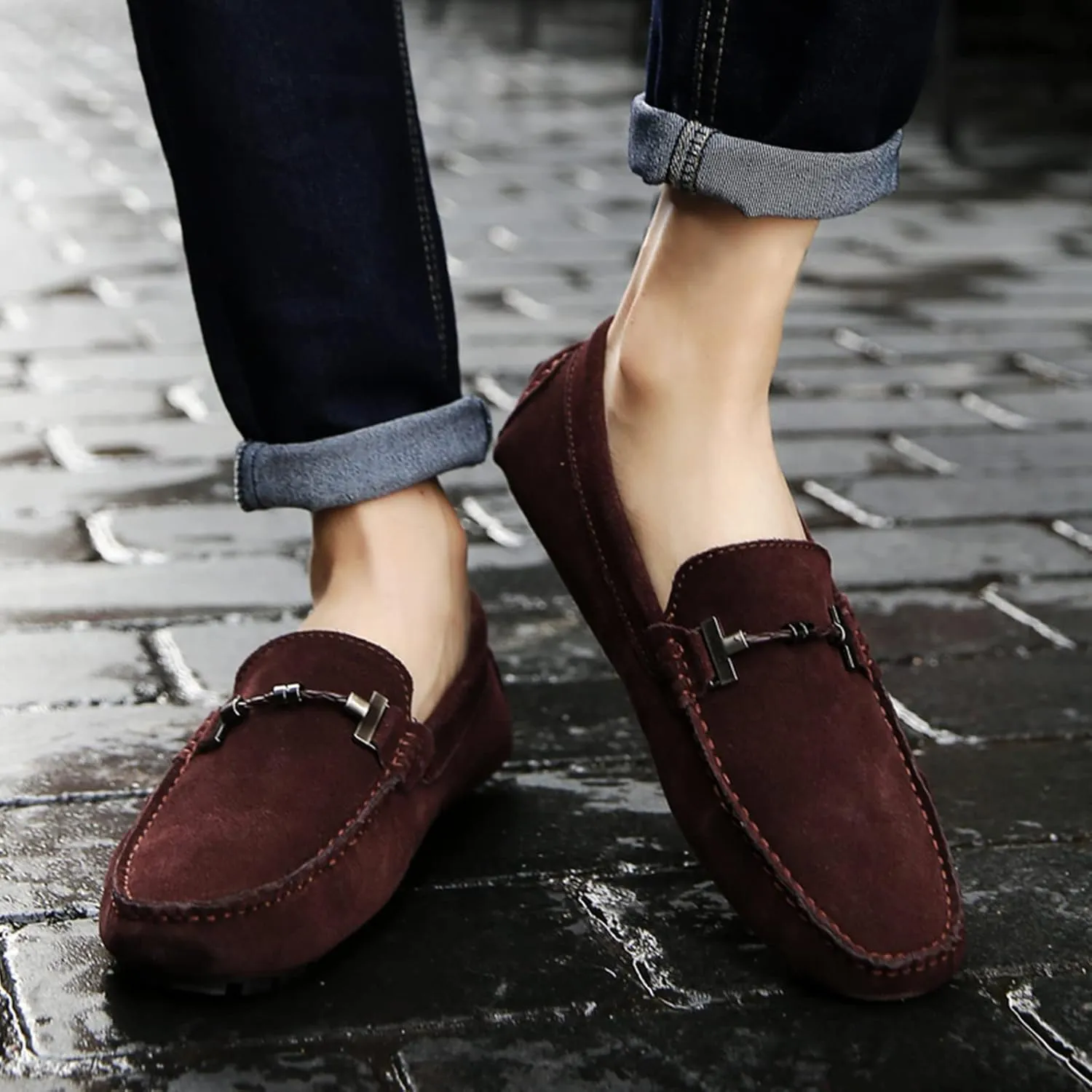 DCZTELG Penny Loafers for Men Casual Slip On Dress Moccasins Comfort Driving Boat Shoes