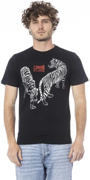 Double Tiger Logo Motif Fashion T-Shirt- for Mens