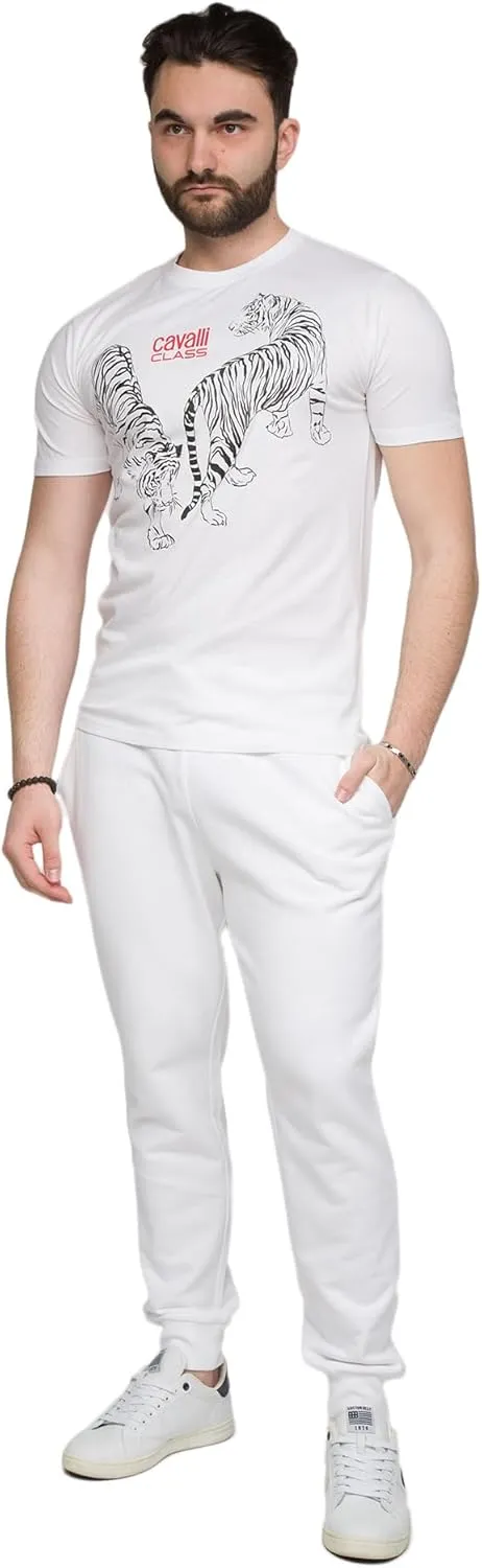 Double Tiger Logo Motif Fashion T-Shirt- for Mens