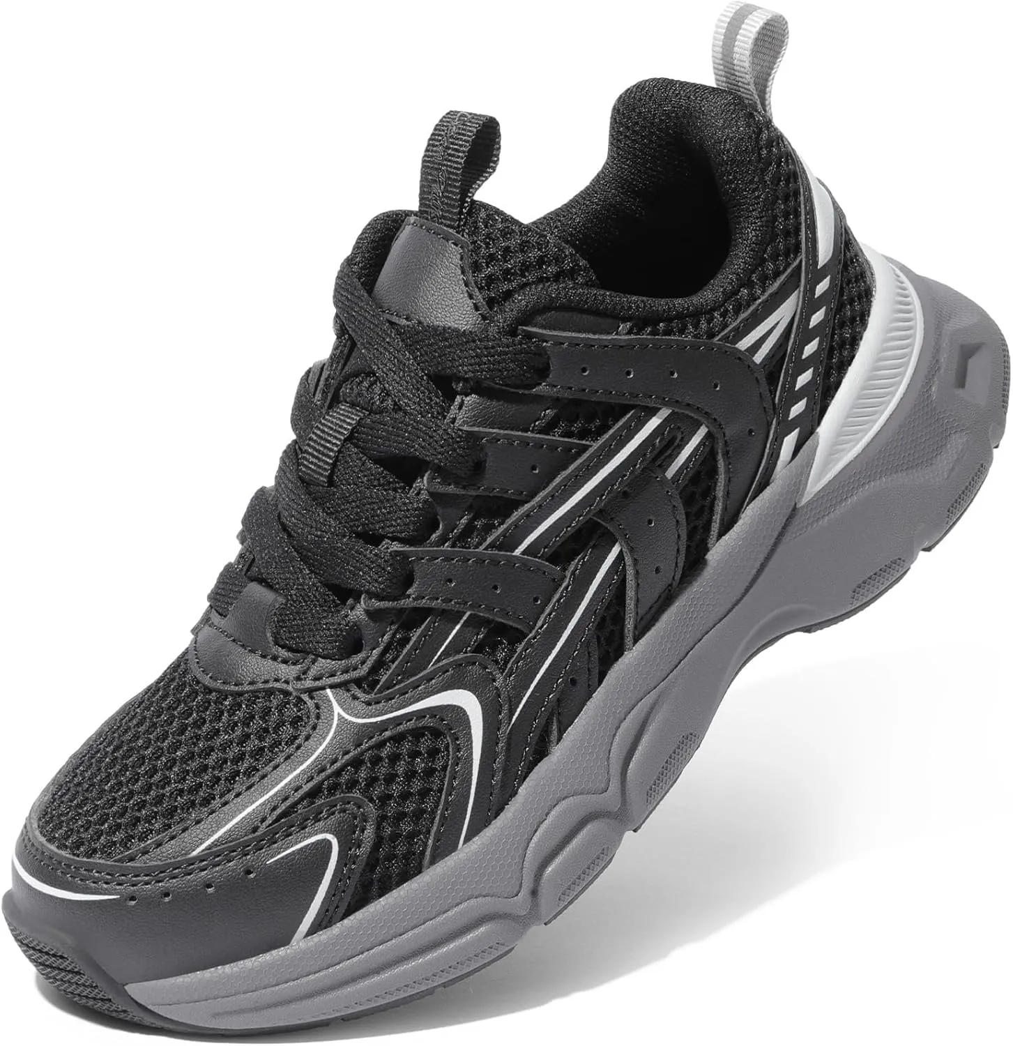 DREAM PAIRS Boys Girls Kids Sneakers Tennis Running Shoes Lace-up Unisex LilLegends Lightweight Breathable Walking Shoes