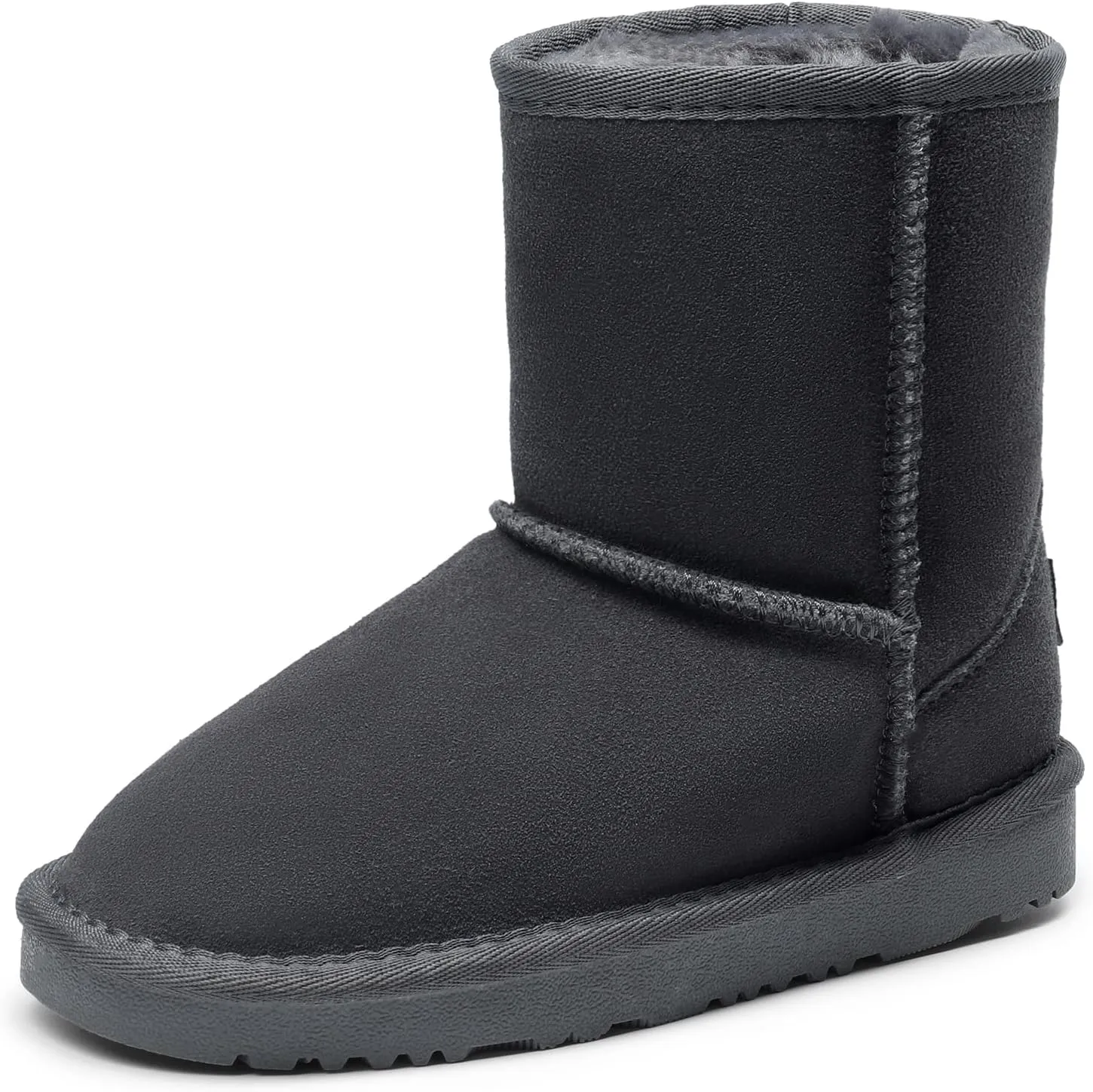 DREAM PAIRS Girls Boys Boots Kids Faux Fur Lined Winter Snow FuzzyClassic Kid's Mid Boot