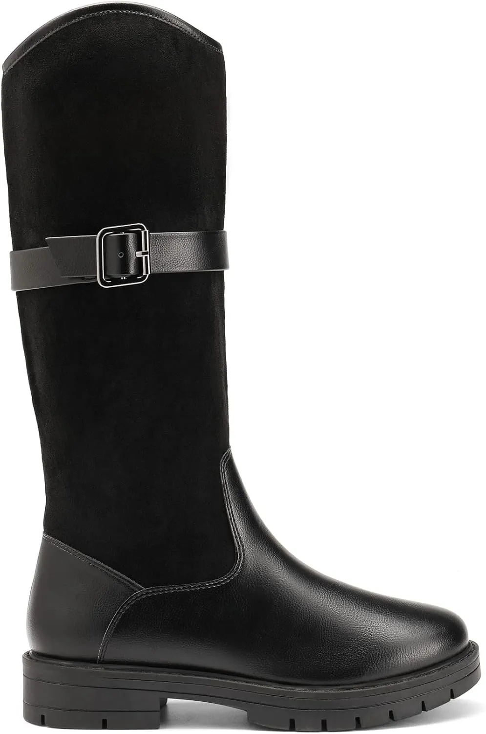 DREAM PAIRS Girls Knee High Buckle Fashion Riding Boots Little Kid/Big Kid