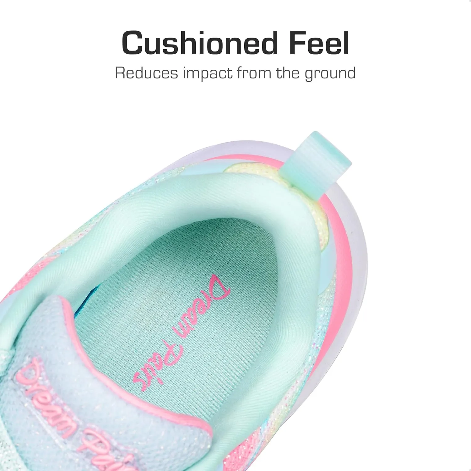 DREAM PAIRS Girls Shoes Sneakers Kids Tennis Shoes Lightweight Lace Up Running Casual Walking Shoes