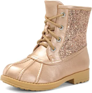 DREAM PAIRS Girls Side Zipper Glitter Ankle Boots(Toddler/Little Kid/Big Kid)