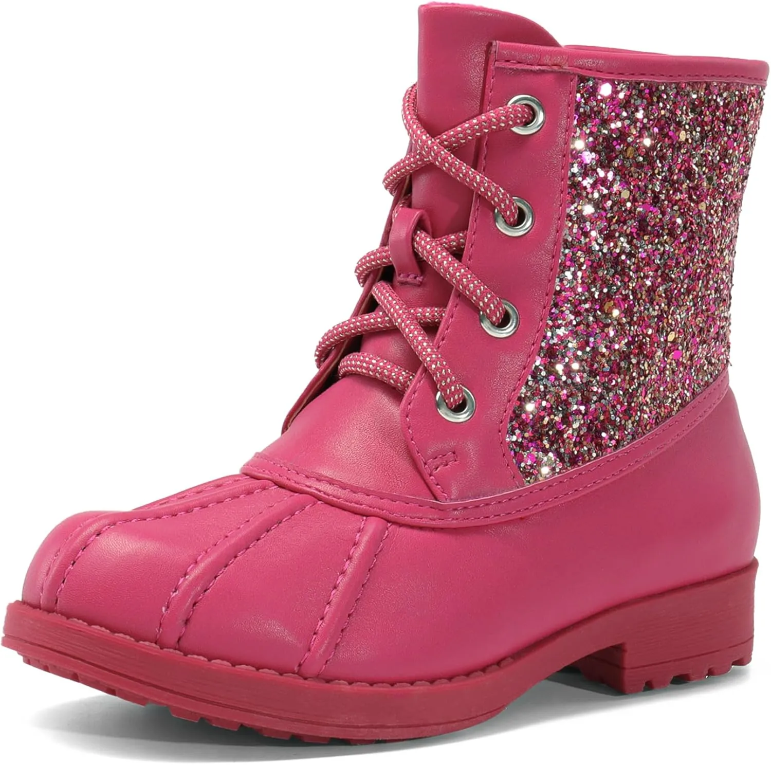 DREAM PAIRS Girls Side Zipper Glitter Ankle Boots(Toddler/Little Kid/Big Kid)